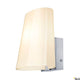 Coupa Wandlampe Qt14 Chrom, Weiß mit transparentem Lampenschirm und stylischer Wandhalterung.