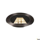 Dasar 270 3000K Rund Asymmetrisch IP67 Einbaustrahler in Schwarz mit quadratischer Lichtquelle.