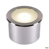 Hochvolt Bodeneinbauleuchte DASAR FLAT 120 EL aus Edelstahl für Outdoor mit GU10 Fassung von SLV.