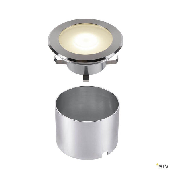 Dasar Flat 120 LED Bodeneinbauleuchte Edelstahl, begehbar, IP65/IP67, GU10, für Outdoor-Einsatz