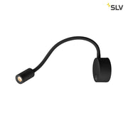 Dio Flex Plate LED Wandaufbauleuchte Schwarz 2700K flexible schwarze LED-Wandleuchte mit Schalter