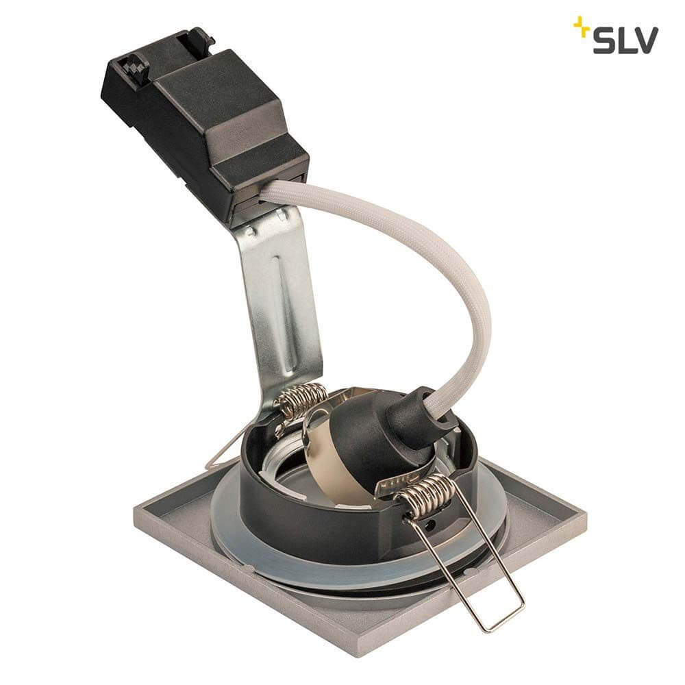 Dolix Out Einbaustrahler 230V IP65 Eckig Silbergrau