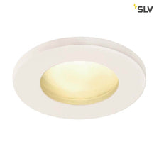 Dolix Out spot encastré 230V IP65 rond blanc – anneau d’encastrement de plafond blanc avec GU10 douille haute tension et protection contre les projections d’eau.