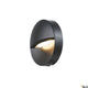 Downunder Out Round LED Wandeinbaulampe Anthrazit 3000K an einer Wand, moderne und elegante Beleuchtung.