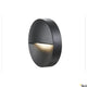 Downunder Out Round LED Wandeinbaulampe Anthrazit 3000K mit modernem Design und warmweißem Licht.