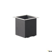 Built-in housing for H-Pol path and bollard light Anthracite – square anthracite-colored built-in housing.