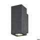 Enola LED Wandaufbauleuchte CCT Up&Down Outdoor in modernem, schwarzem Design für Außenbereich.