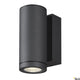Enola LED Wandaufbauleuchte Round S in Anthrazit, zylindrische Aluminium Konstruktion, mit CCT switch.