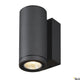 Enola LED Wandaufbauleuchte Round S in Anthrazit, zylindrisches Design mit leistungsstarker LED, CCT Switch.