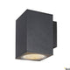 Enola LED Wandaufbauleuchte Square IP65 Anthrazit in schwarzem Aluminium mit leistungsstarkem LED.