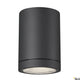 Enola Round LED Deckenaufbauleuchte in Schwarz, energiesparend mit CCT-Farbwechsel in 3000K und 4000K.
