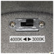 CCT-Schalter für wechselbare Lichtfarben 3000K und 4000K an der Enola Round LED Deckenleuchte.