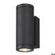 Enola Round Up&Down Outdoor LED Wandaufbauleuchte 2-flammig CCT in modernem schwarzen Design