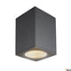 Enola Square Outdoor LED Deckenaufbauleuchte Anthrazit CCT in elegantem Quadrat-Design mit effizientem LED-Licht.