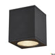 Enola Square Outdoor LED Deckenaufbauleuchte Anthrazit CCT in eleganter quadratischer Form.