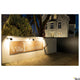Villa Glanzstoff Beleuchtung mit moderner Eskina Displayleuchte 3000-4000K Anthrazit IP65 im Einsatz.