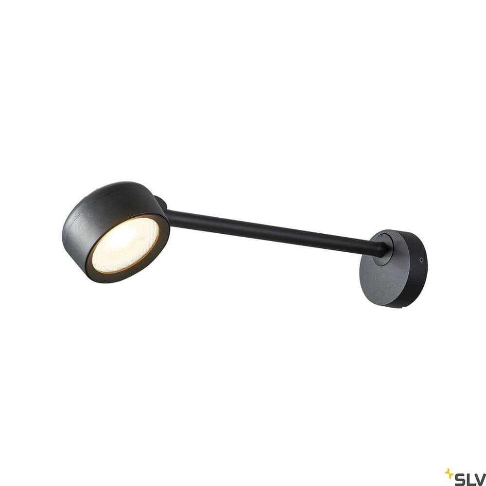 Eskina Displayleuchte 3000-4000K Anthrazit IP65 Wandlampe mit schwenkbarem Kopf und modernem Design.
