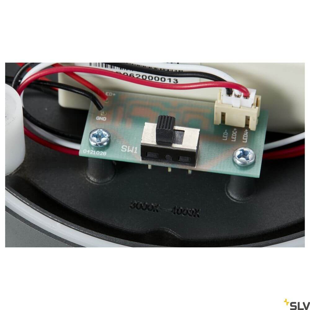 Eskina Sensor LED Strahler 3000-4000K Anthrazit Schaltkreis mit Anschlussdrähten