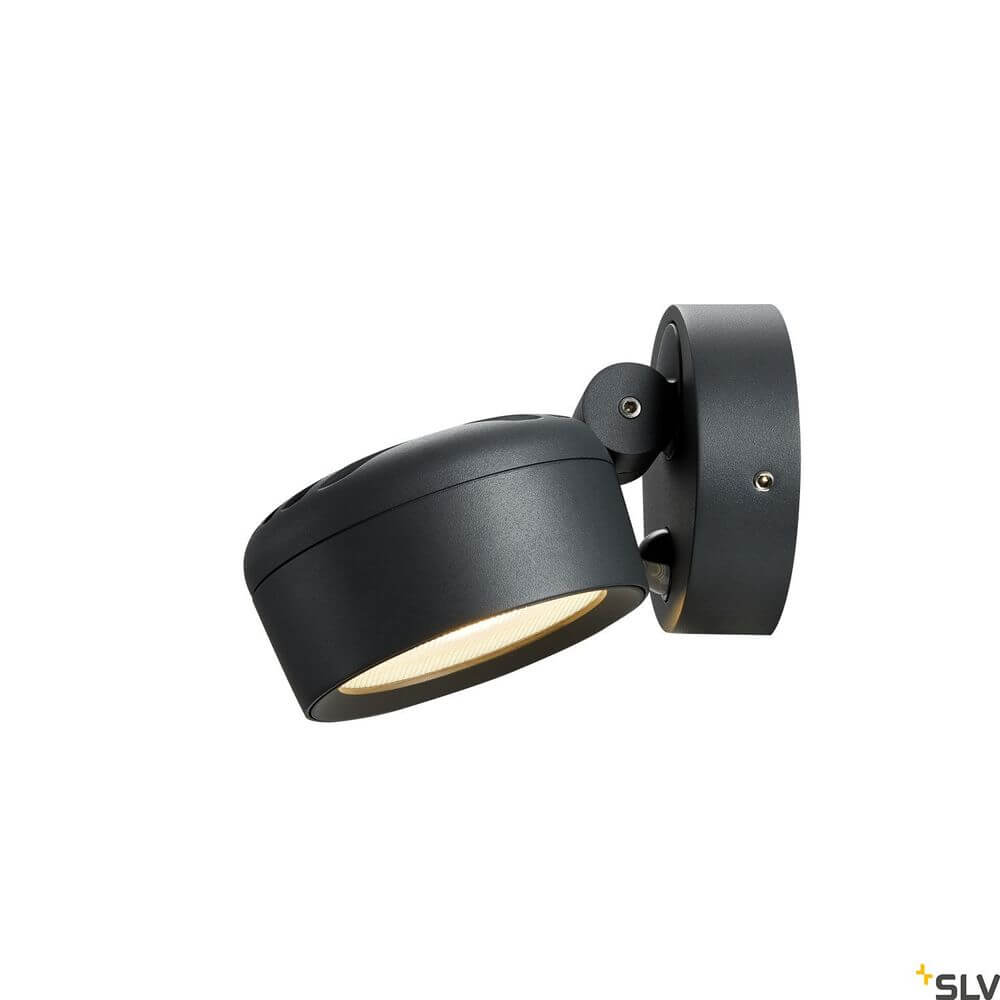 Eskina Sensor LED Strahler 3000-4000K Anthrazit an der Wand montiert