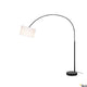 Alt Tag: Fenda Bow Basis E27 Bogenleuchte Schwarz (ohne Schirm) schwarze Bogenlampe mit massiver Bodenplatte und verstellbarem Arm