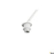 Fenda Bow Basis E27 Bogenlampe Weiß (ohne Schirm) mit weißem Lampensockel und Kabel.