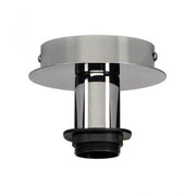 Fenda E27 Deckenleuchte Schwarz (ohne Schirm) - schwarze Deckenrosette mit E27 Sockel für LED und Energiesparleuchtmittel