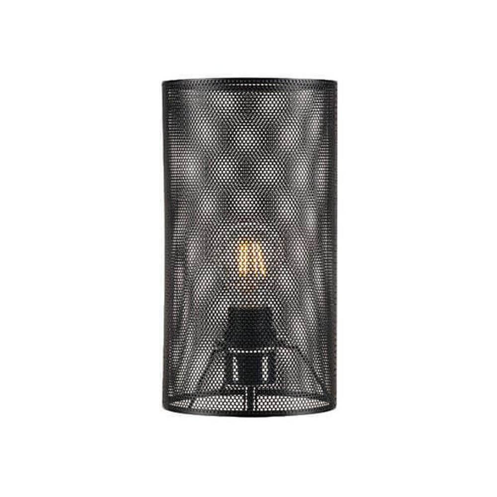 Fenda Leuchtenschirm Siebschirm 28cm Schwarz in modernem, perforiertem Design für stilvolles Lichtambiente.