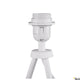Fenda Tischleuchtenfuß Dreibein E27 Weiß (ohne Schirm) mit E27 Sockel in Weiß, ideal für individuelle Lampen.