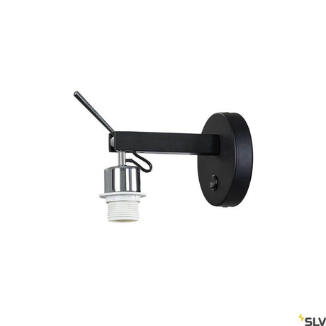 Fenda wall light E27 Black (without shade) with E27 base for individual lampshades.