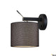 Fenda Wandleuchte E27 Schwarz (ohne Schirm) an der Wand mit modernem Design und flexiblem LED-Anschluss.