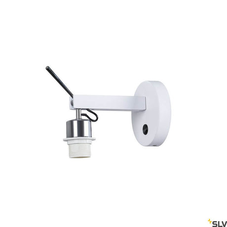 Fenda wall lamp E27 white (without shade) with E27 base for lampshades and direct 230V connection.