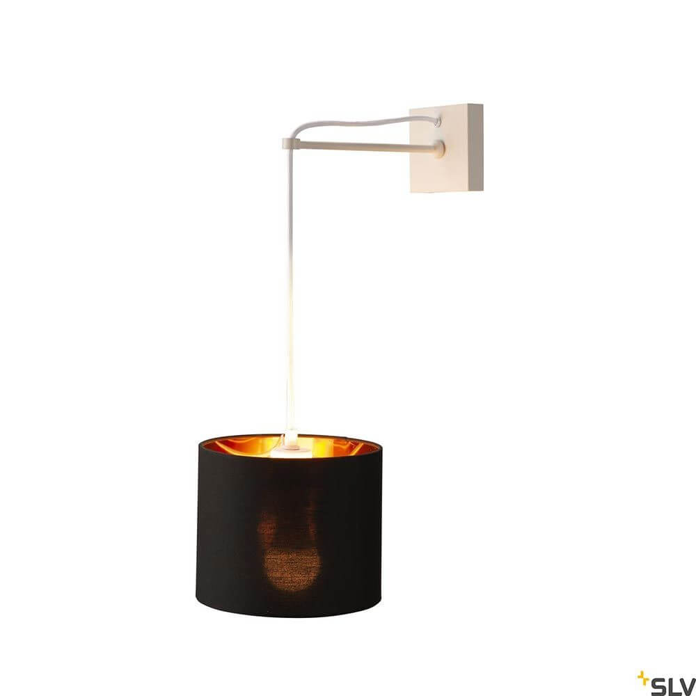 Fitu Crane Base Wandhalterung für Pendelleuchten in Schwarz oder Weiß, modernes Design aus Stahl.