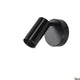 Fitu E27 Wandspot Schwarz an wandmontierter Basis in elegantem Schwarz mit schwenkbarem Lampenkopf.