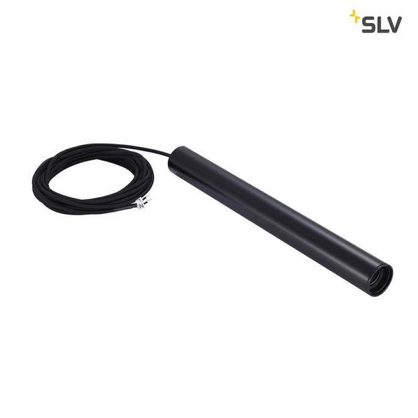 Fitu pendant light E27 Black with open cable end and cable connection for easy installation.