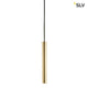 Fitu Pendelleuchte E27 Soft Gold mit offenen Kabelende - schmale Version mit offenem Kabelende und 250 cm Pendellänge.