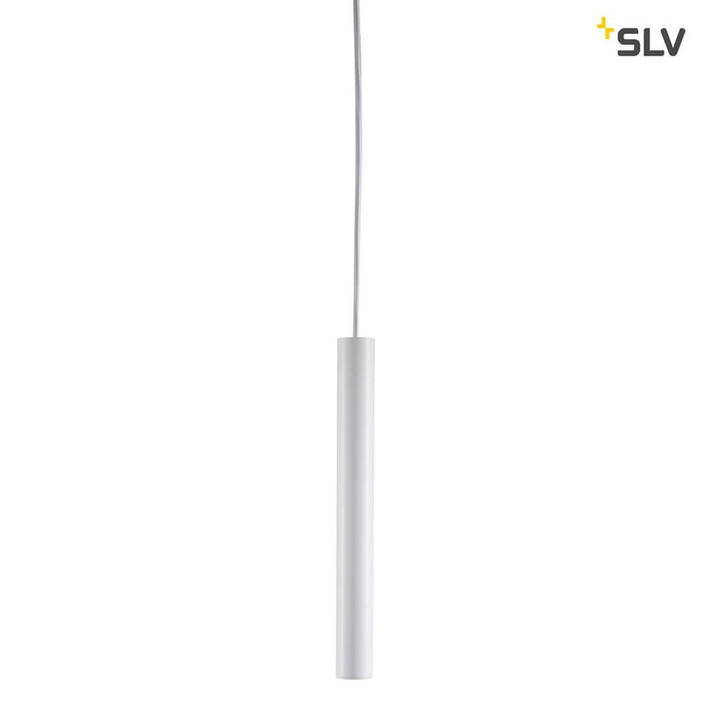 Fitu Pendelleuchte E27 Weiß mit offenen Kabelende - moderne schmale Pendelleuchte mit E27 Sockel für LED.