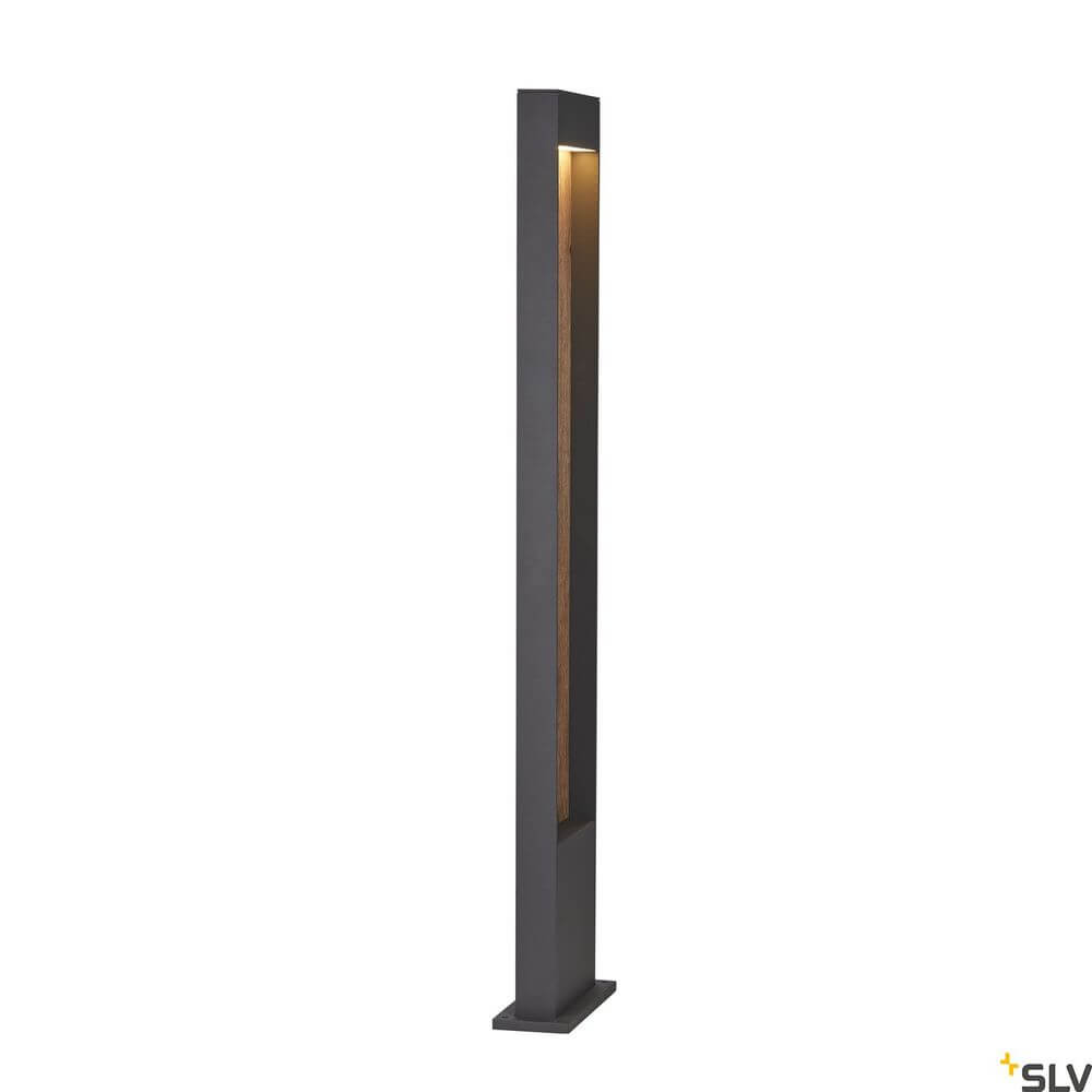 Flatt Pole 100 Fl 3000K Anthrazit, Braun - moderne, schlanke Stehlampe mit eleganter Beleuchtung.