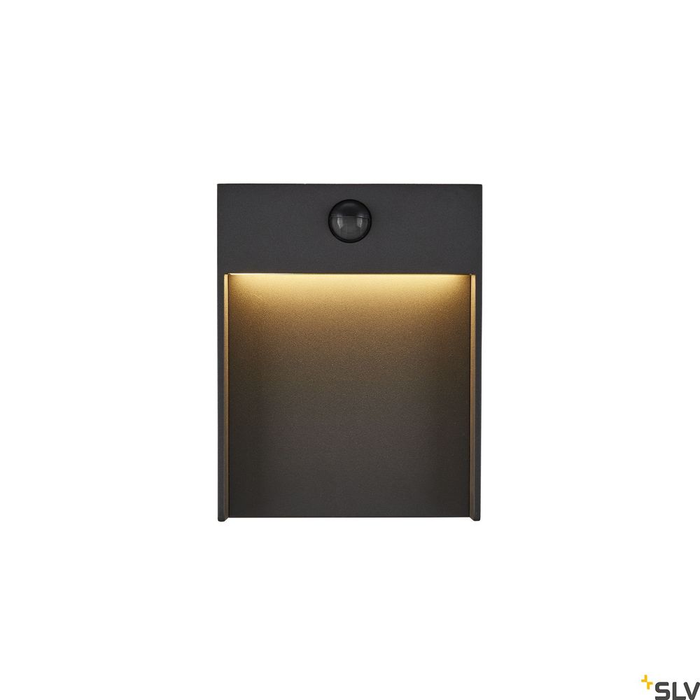 Aplique Sensor Flatt 3000K IP65 antracita
