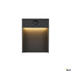 Flatt Sensor Wandlampe 3000K IP65 Anthrazit mit Sensor und warmem Lichtscheine.