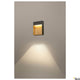 Flatt Sensor Wandlampe 3000K IP65 Anthrazit an der Wand montiert mit warmem Licht.