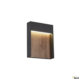 Flatt LED outer wall lamp 3000K IP65 anthracite, brown