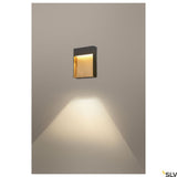 Flatt LED outer wall lamp 3000K IP65 anthracite, brown