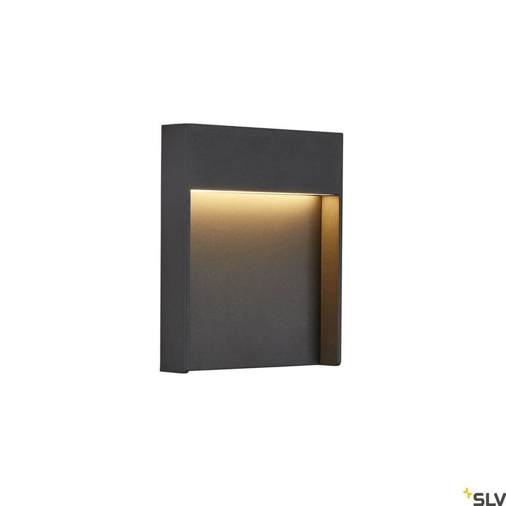 Flatt Outdoor LED Wandlampe 3000K IP65 Anthrazit mit warmem Licht für Außenbereiche.