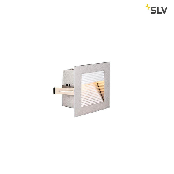 Frame LED Curve Wand-Einbauleuchte Siberfarben, LED Wandeinbauleuchte in Silber mit warmweißem Licht