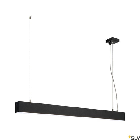 Glenos 1M Pendellampe in Schwarz, modernes Design mit 4000K Beleuchtung, ideal für stilvolle Innenräume.