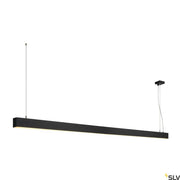 Suspension Glenos 2m noire 3000K, suspension noire minimaliste, design élégant pour les espaces modernes.