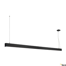 Glenos 2m Pendellampe Schwarz 4000K, SLV LED-Pendelleuchte in Mattschwarz, 205 cm, 6600 Lumen