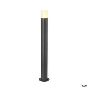 Grafit Pole Round Pollerleuchte Anthrazit 90cm Außenleuchte aus Aluminium mit satiniertem Acryl