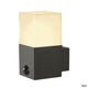 Grafit Square Aupen Wandleuchte mit Sensor Anthrazit in moderner, eleganter Form mit satiniertem Acryl-Glaselement.