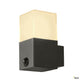 Grafit Square Aupen Wandleuchte mit Sensor Anthrazit in modernem Design und schicker rauchiger Acryloptik.
